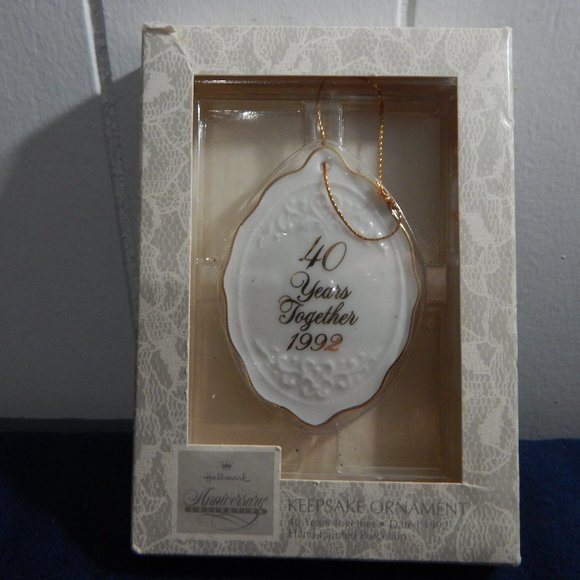 Hallmark Keepsake Ornament; 40 Years Together 1992 - Picture 2 of 3